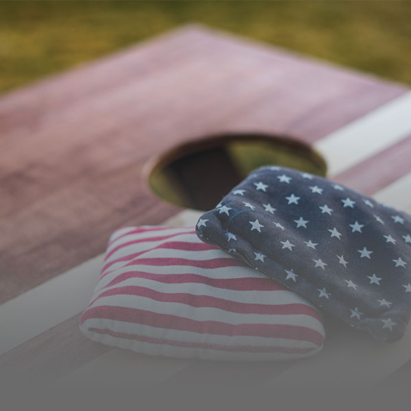 Commercial cornhole set with made in America bean bags | R&R Commercial Game Tables Cornhole