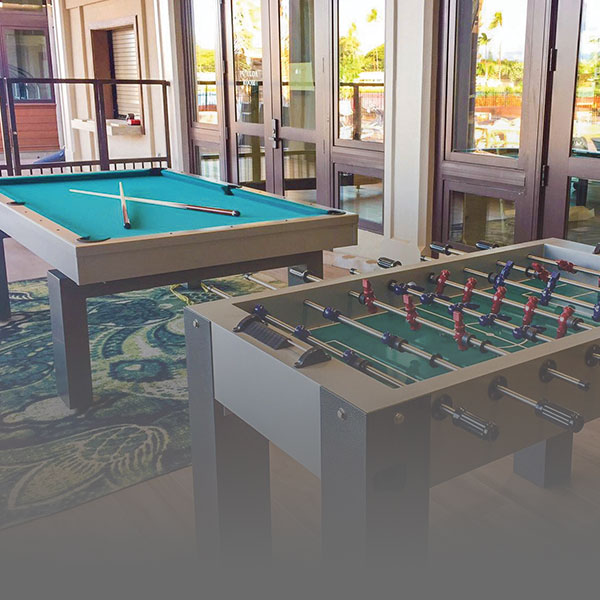 Commercial outdoor pool table and commercial foosball table | R&R Commercial Game Tables Get Started