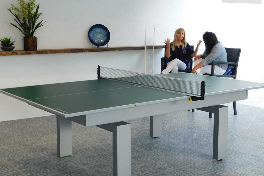 Employee lounge with commercial ping pong table | R&R Commercial Game Tables